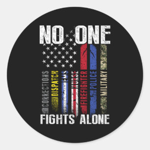 Us Flag First Responder Classic Round Sticker