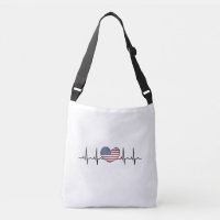 US Flag Heartbeat ECG Electrocardiography