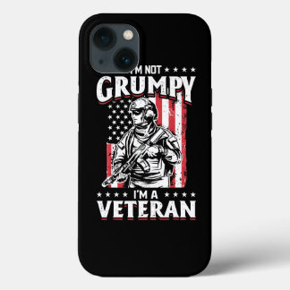 US Flag Im not Grumpy im a Veteran 115 iPhone 13 Case