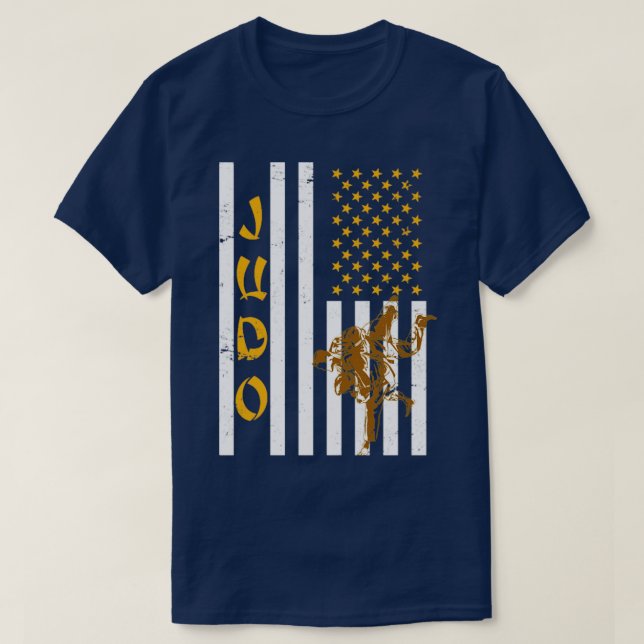 US Flag Judo T-Shirt (Design Front)
