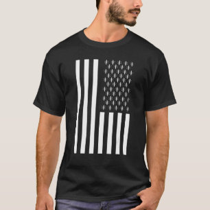 Us Flag Kayak Canoe Outdoor Sport Patriotic Kayake T-Shirt
