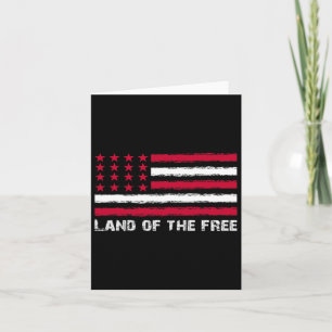 Us Flag Land Of The Free America 4th Of July Men W Card