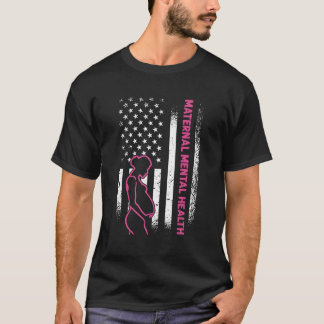 Us Flag Maternal Tal Health Awareness T-Shirt