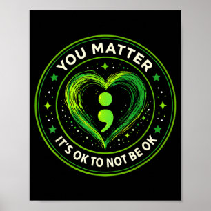 US Flag Mental Health Awareness Its to Not Be Poster