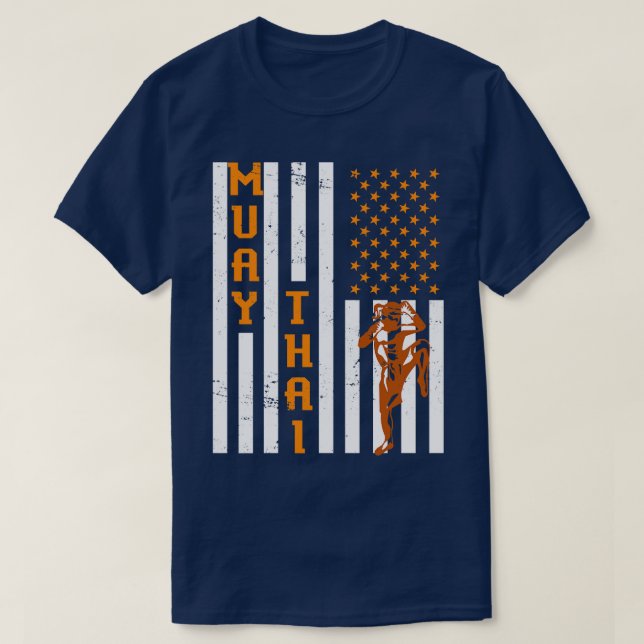 US Flag Muay Thai T-Shirt (Design Front)
