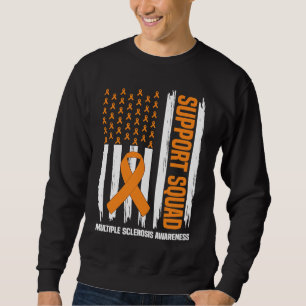 US Flag Multiple Sclerosis MS Awareness Supporter Sweatshirt