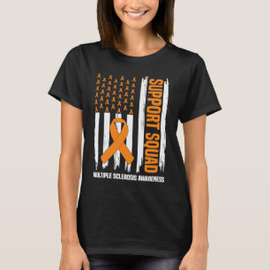 US Flag Multiple Sclerosis MS Awareness Supporter T-Shirt