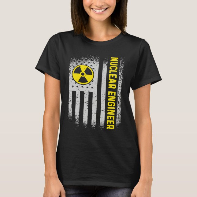 US Flag Nuclear Engineer T-Shirt (Front)