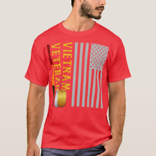 US Flag Patriotic American Gift Vietnam Veteran T-Shirt