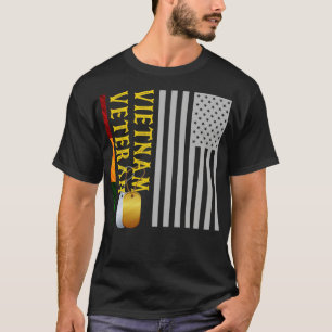 US Flag Patriotic American Gift Vietnam Veteran T-Shirt