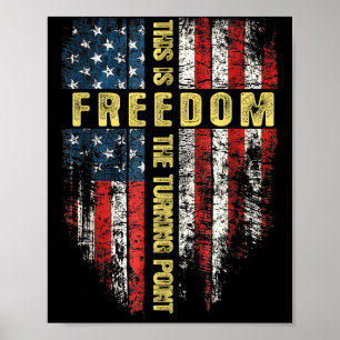 Us Flag Patriotic - This Is The Turning Int Faith Poster