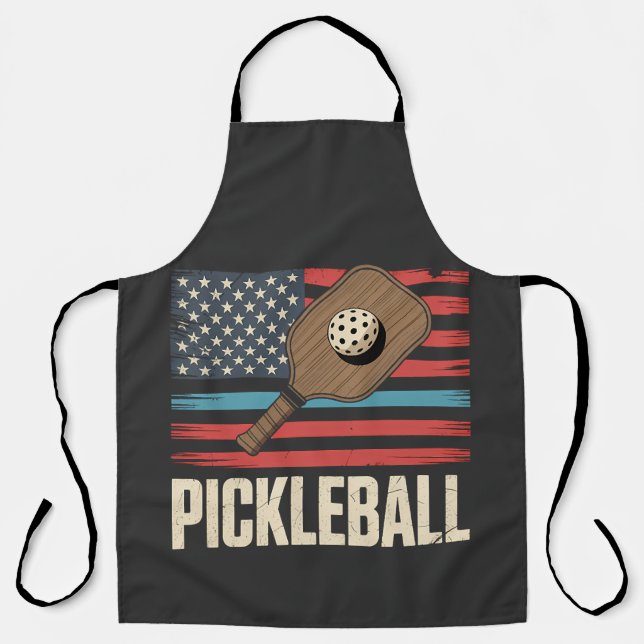 US Flag Pickleball Apron (Front)