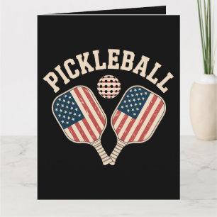 US Flag Pickleball Player Card