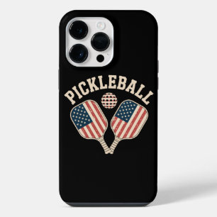 US Flag Pickleball Player iPhone 14 Pro Max Case