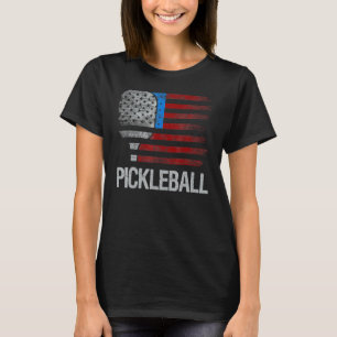 US Flag Pickleball Player Paddleball Lover_1 T-Shirt