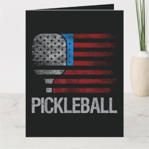 US Flag Pickleball Player Paddleball Lover Card