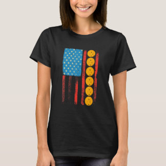 US Flag Pickleball Player Paddleball Lover T-Shirt