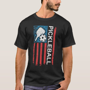US Flag Pickleball Player Paddleball Lover Tees Me