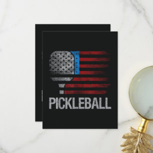 US Flag Pickleball Player Paddleball Lover Thank You Card