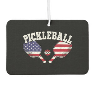 US Flag Pickleball Player Vintage Pickle Ball Love Air Freshener