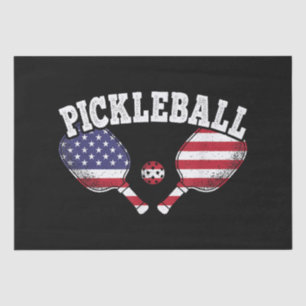 US Flag Pickleball Player Vintage Pickle Ball Love Tissue Paper