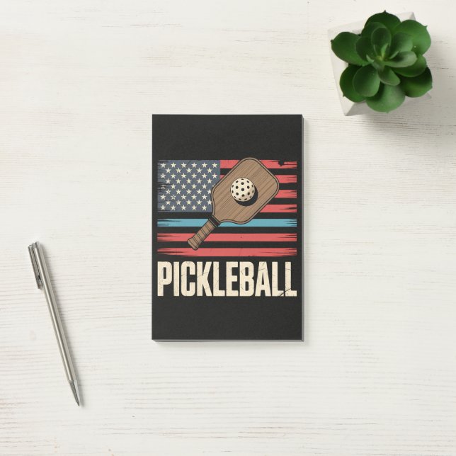 US Flag Pickleball Post-it Notes (Office)