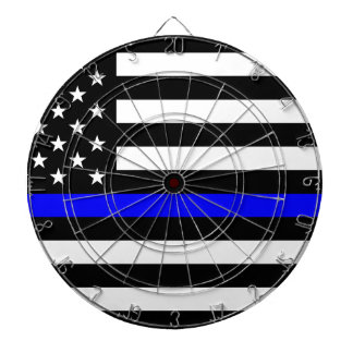 - US Flag Police Thin Blue Line Dartboard
