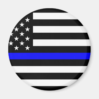 - US Flag Police Thin Blue Line Magnet