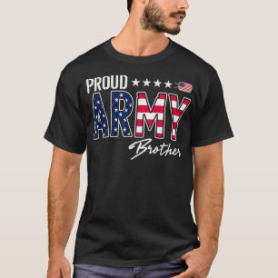 US Flag Proud Army Brother  T-Shirt