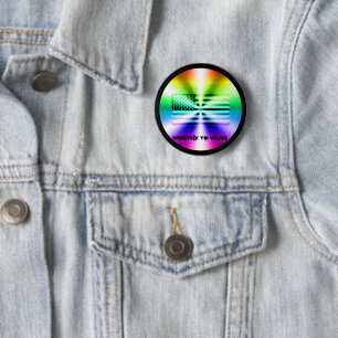 US Flag Rainbow Shield - Worthy To Wear 2 Inch Round Button