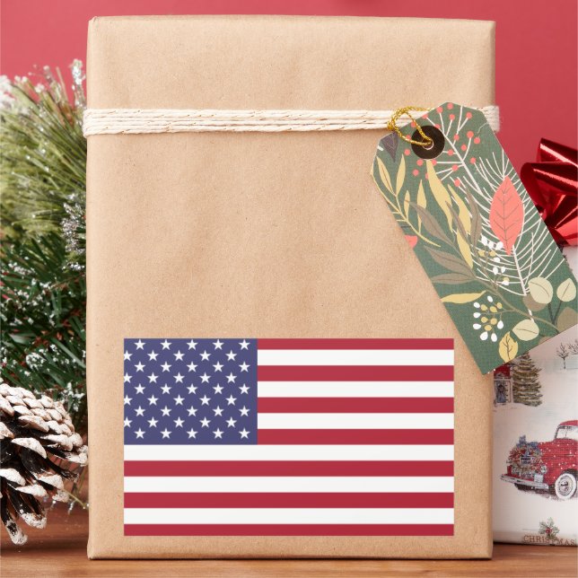 US flag red white and blue July 4th patriotic Sticker (Holiday)