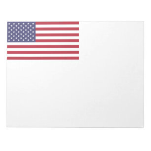 US flag red white and blue Notepad
