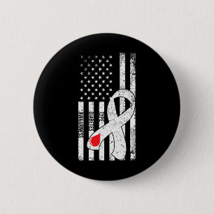 US Flag Ribbon Type 1 Diabetes Awareness Diabetic 2 Inch Round Button
