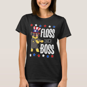 Us Flag Rottweiler Shirt 4th Of July Gift Floss Li