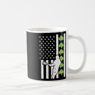 Us Flag Shamrock Lacrosse Vintage Lax St Patrick D Coffee Mug