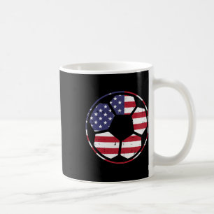 Us Flag Soccer Ll Vintage Footll 4th Of July Patri Coffee Mug