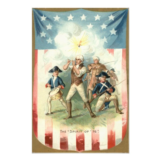 US Flag Spirit of 76 Soldier Drummer Boy Photo Print (Front)