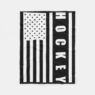 Us Flag Sport Goalie Hockey Player American Pride  Fleece Blanket