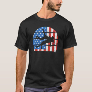 US Flag USA Wrestler American Flag Wrestle Men Boy T-Shirt