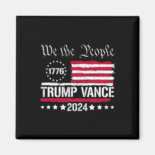 Us Flag We The People Stand With Trump Vance 2025 Magnet