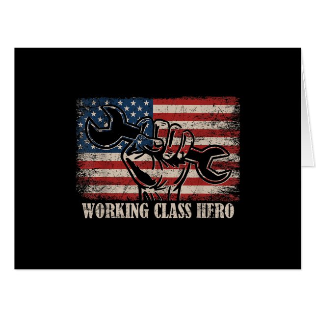 US Flag Worker Labour Day American Working Class H (Front Horizontal)