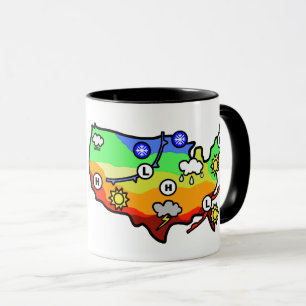 US Forecast Map and Name Mug