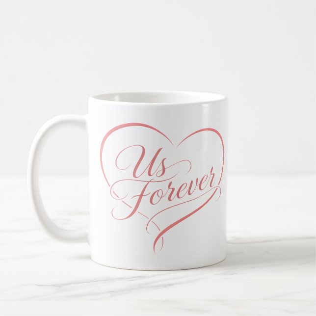 Us Forever Romantic Heart Mug (Gauche)