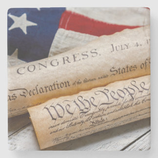 US Founding Documents Stone Coaster