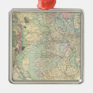 US geological map Metal Ornament