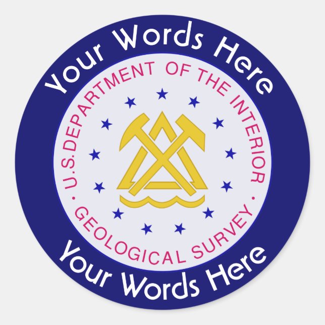 US Geological Survey Custom Sticker (Front)