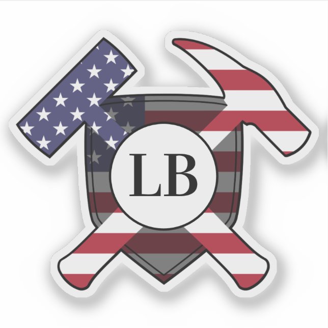 US Geologist's Logo with your Initials on a Vinyl (Front)