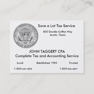 US Great Seal Half Dollar Business Card