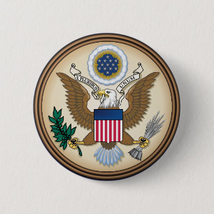 US Great Seal (obverse) 2 Inch Round Button