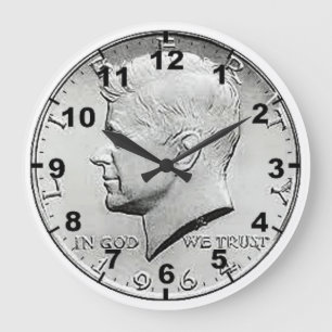 "US Half Dollar Coin" design wall clocks
